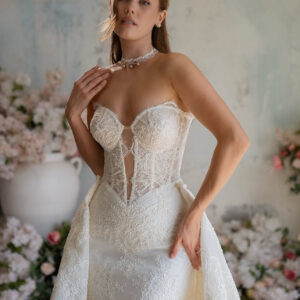 Amara - Strapless Lace Mermaid Wedding Dress