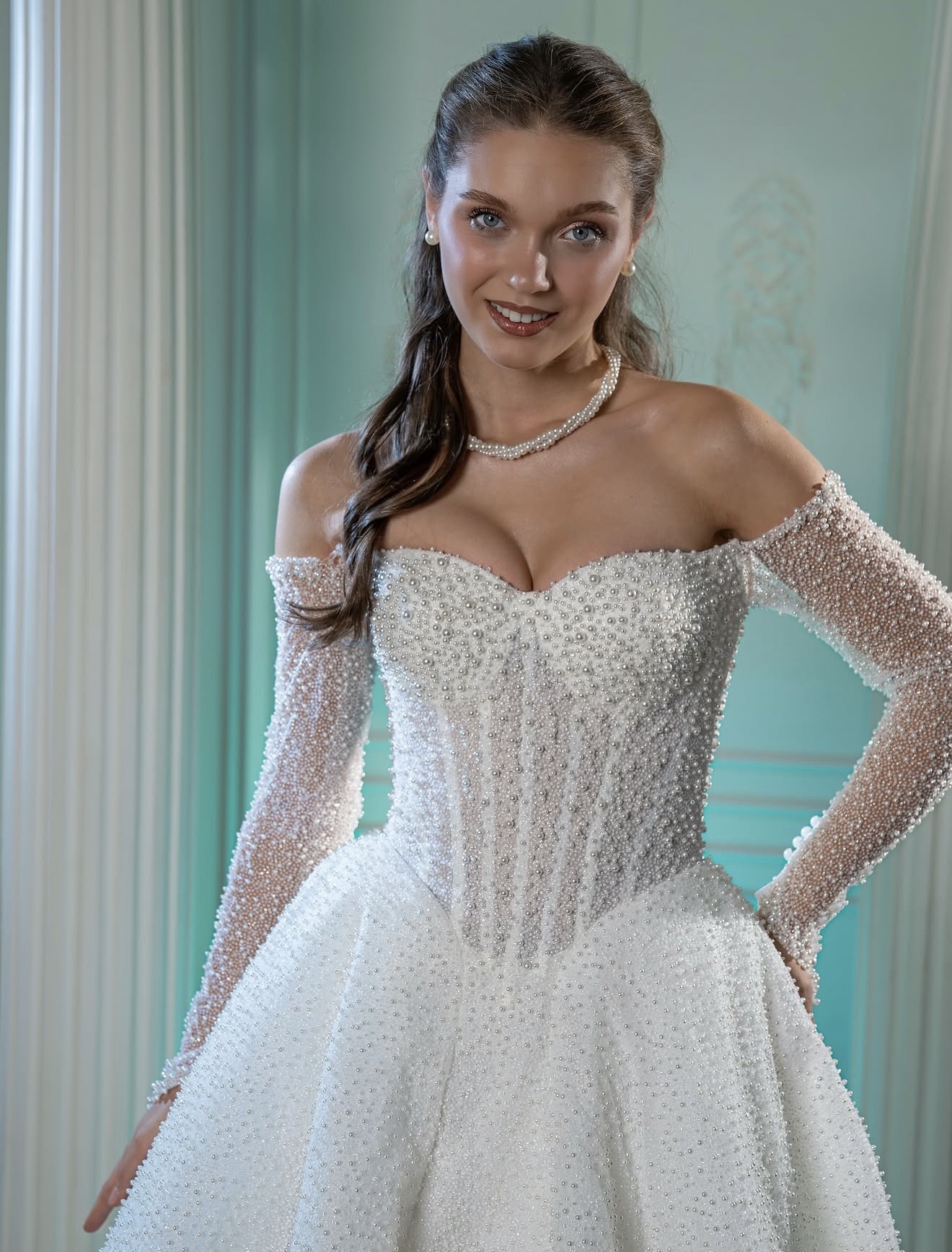 Perla: Pearl Ball Gown Wedding Dress Perla: Pearl Ball Gown Wedding Dress