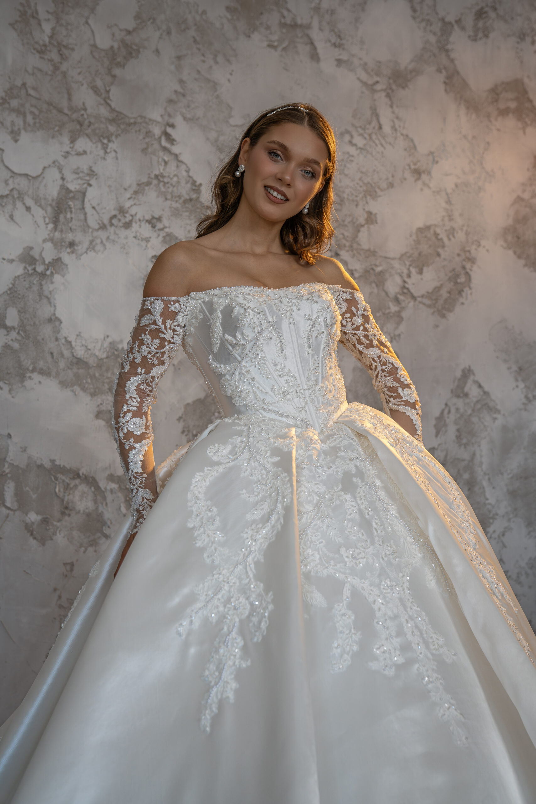 Siena-Lacemuse-Bridal (3) Siena: Satin Ball Gown Wedding Dress