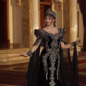 Vienna - Royal Black Velvet Mermaid Evening Gown