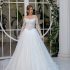 Richmond TX Sparkle Ball Gown - Off-shoulder wedding dress with lace sleeves and glitter tulle skirt
